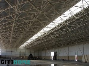 Space frame false ceiling